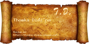 Thomka Diána névjegykártya
